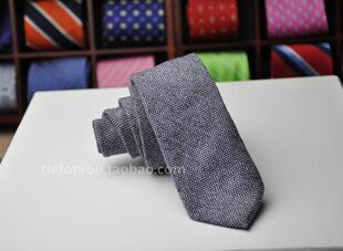 大牌外贸原单羊毛领带男商务正装领带淡紫色纯色酒会新郎婚礼结婚