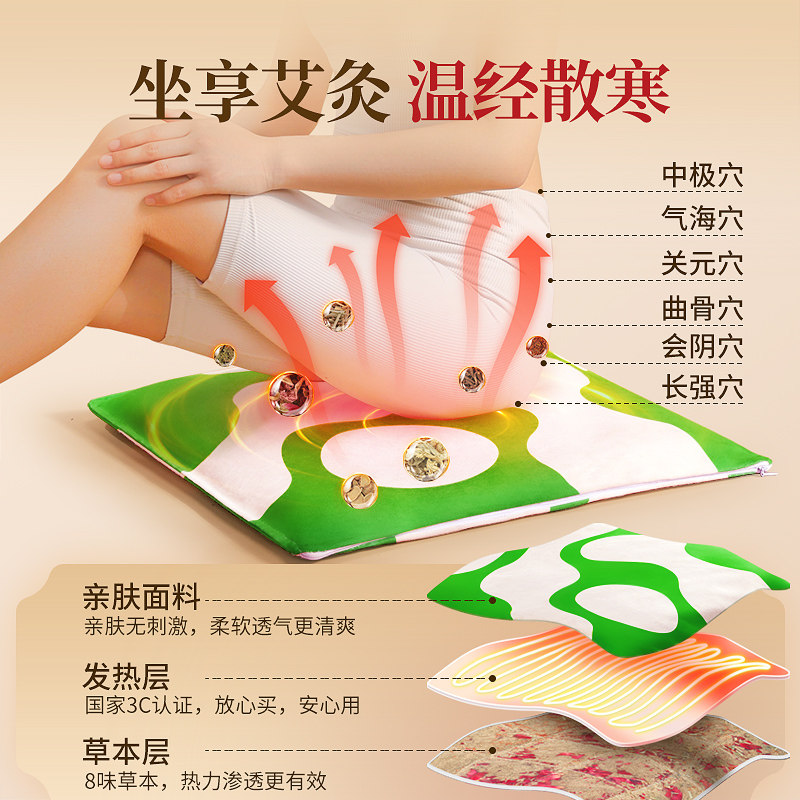 艾灸坐垫电加热艾草艾绒坐灸仪暖屁股办公室电子毯理疗热敷包臀部