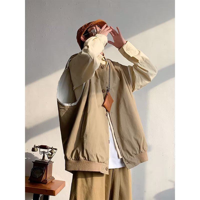 일본 CITYBOY 작업복 민소매 조끼 셔츠 남성 디자인 틈새 미국 기능성 조끼 얇은