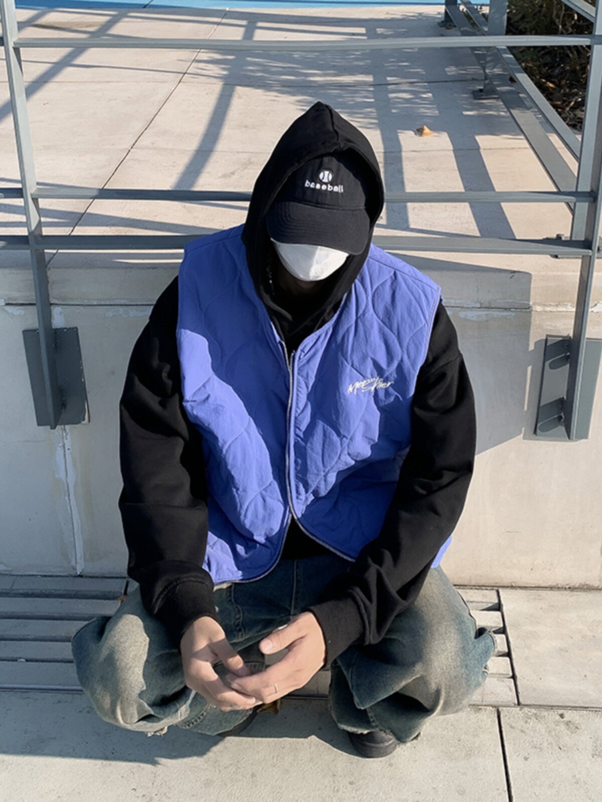 일본 CITYBOY 마름모 코튼 조끼 조끼 남자 가을 겨울 새로운 느슨한 캐주얼 솔리드 컬러 재킷 다목적