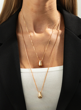 2件套水滴蛇链项链套装