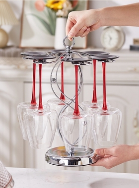 北欧红酒杯架简约倒挂收纳架创意酒柜铁艺高脚杯红酒架酒店装饰品