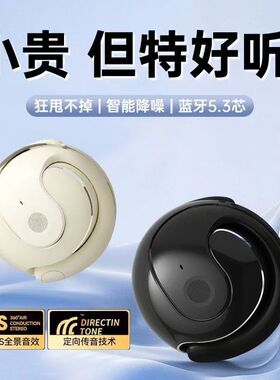 HYUNNDI现代爆款挂耳式降噪蓝牙耳机小椰球不入耳超长续航