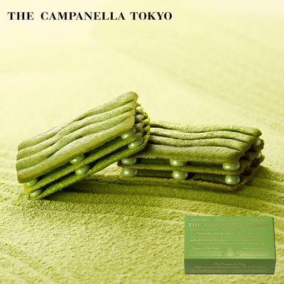 日本THE CAMPANELLA TOKYO波浪三层巧克力抹茶夹心饼干礼盒