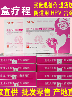 6盒重组人干扰素a2b凝胶栓非a2a凝胶栓泡腾抗 2ab外用病毒