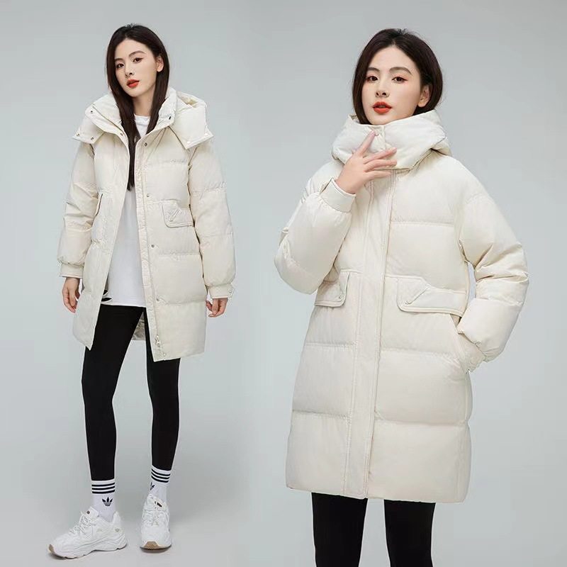 春秋冬季外套女士加大码棉服中长款宽松棉袄韩版新款加厚外套女装