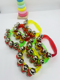 儿童音乐玩具 塑料手铃10铃摇铃 幼儿手铃串铃 串铃 奥尔夫乐器