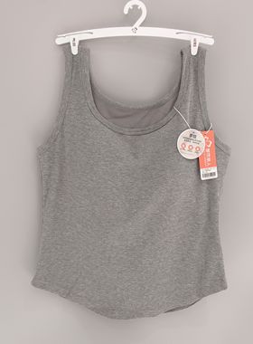 都市丽人新款LVH4A2女士背心宽肩带固定胸垫内搭可外穿罗纹棉背心