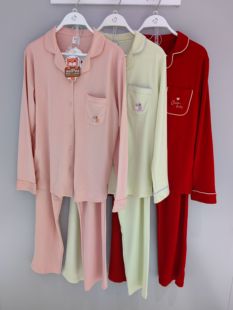 都市丽人上新LHT9A6舒适休闲柔软无尘棉长袖长裤女套装家居服睡衣