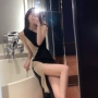 Mùa hè 2019 quý cô mới thắt lưng thon eo lệch vai lệch vai gợi cảm khí chất phụ nữ - váy đầm váy công chúa
