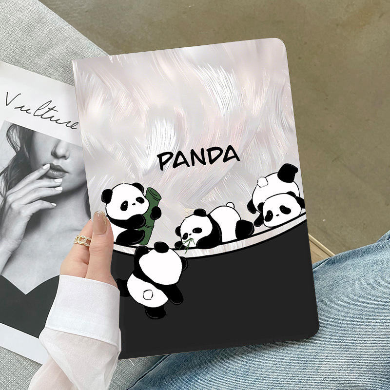 卡通熊猫适用汉王clear6plus气囊保护套Clear6英寸Clear6pro电纸书智能保护壳汉王Clear7/7.0支架clear6turbo,3C数码配件,平板电脑保护套/壳,淘宝优惠券,粉丝福利购,淘宝优惠卷