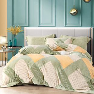 小绵羊熙暖绒速暖四件套加厚保暖被套床单床上加绒牛奶绒珊瑚绒冬