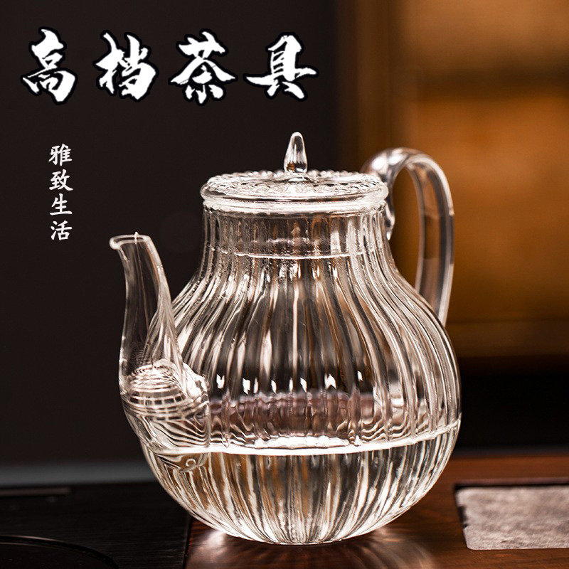 耐高温玻璃煮茶壶加厚款可加热大容量泡茶壶花茶壶烧水壶茶具套装