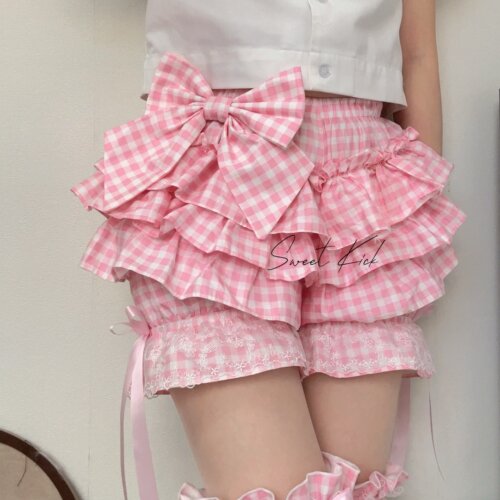 Lolita蝴蝶结防走光打底裤