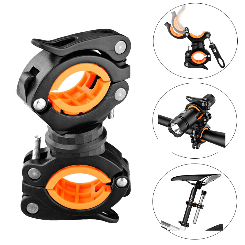 自行车小电筒支架单车车灯架夹手电支架bike flashlight holder图片