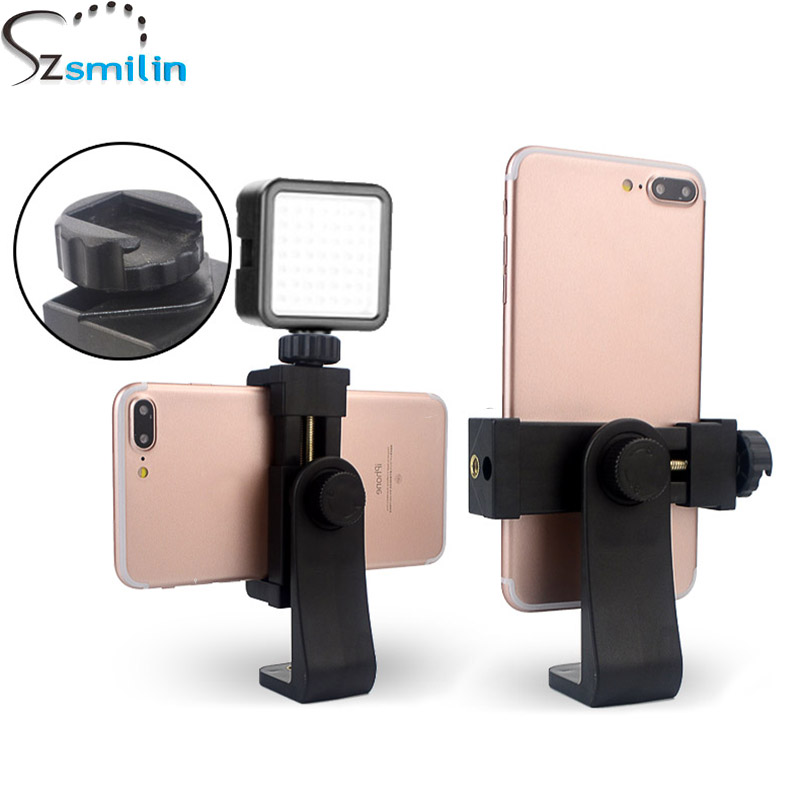 Rotated iPhone Tripod hot Shoe Mount Adapter Clip Holder