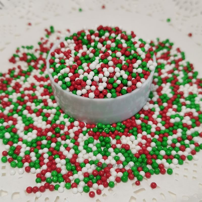 食用糖珠彩珠粒蛋糕装饰烘焙糖珠
