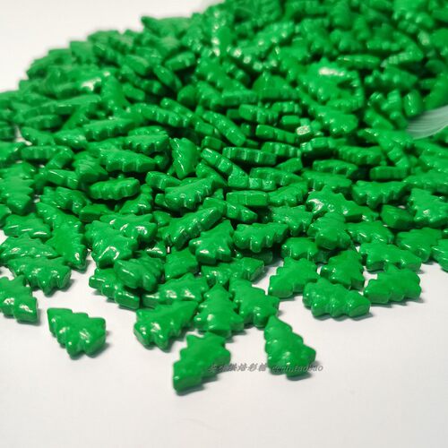 圣诞树绿色小树diy可食用烘焙装饰品蛋糕奶油裱花彩糖珠糖1kg袋装 - 封面