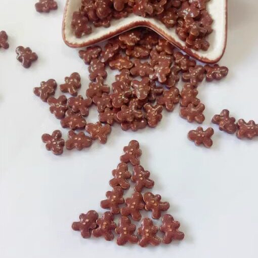姜饼人圣诞节麋鹿角装饰 diy烘焙原料彩珠糖蛋糕奶油裱花翻糖500g