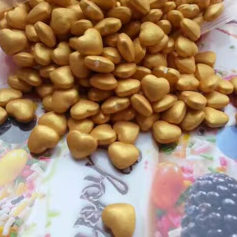 金色大小号爱心蛋糕装饰烘焙辅料