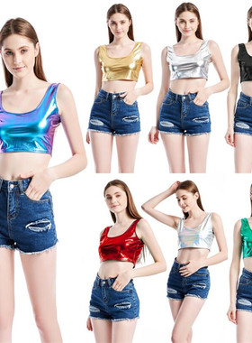 Shiny Fit Sports Racerback Tank Top亮面修身运动工字背心女士