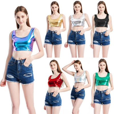 Shiny Fit Sports Racerback Tank Top亮面修身运动工字背心女士
