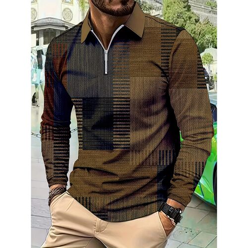 翻领拼接长袖衬衫 Collar patchwork long sleeved shirt T-shirt