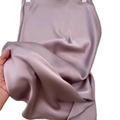 复古垂感包臀a字裙 新款 粉紫色天丝缎面鱼尾半身裙女大码 200斤夏季