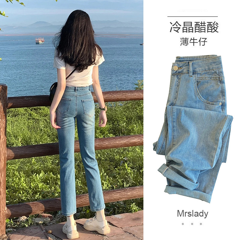 八九分烟管裤薄款夏季宽松直筒裤图片