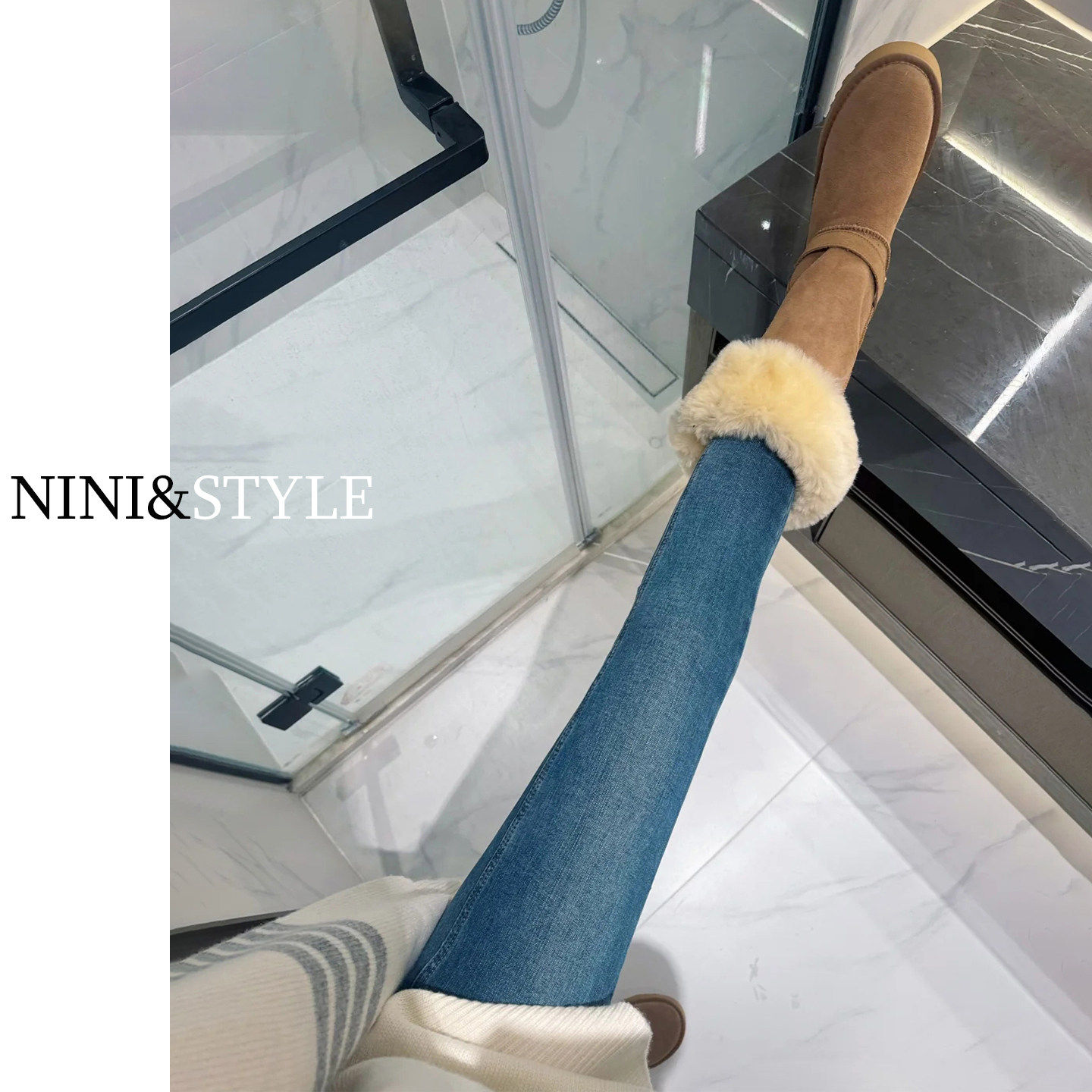 复古加绒紧身牛仔裤女2025秋冬新款高腰修身显瘦配靴小脚铅笔裤子,女装/女士精品,牛仔裤,淘宝优惠券,粉丝福利购,淘宝优惠卷