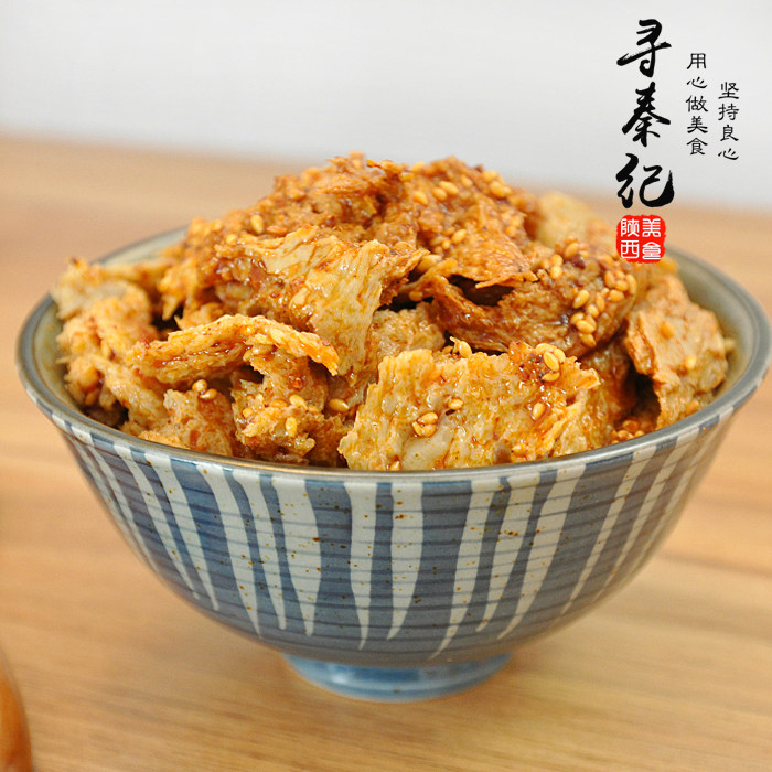 擀面皮陕西特产纯面筋手撕面筋