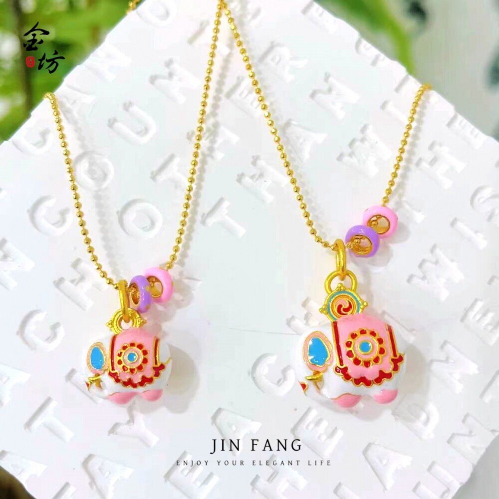 金店同款越南沙金万象有喜吊坠di