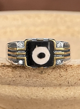 藏传天珠西藏天珠戒断珠改制镶嵌