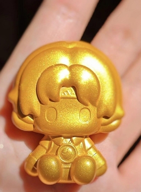 黄金色查理苏Q版公室桌面摆件新