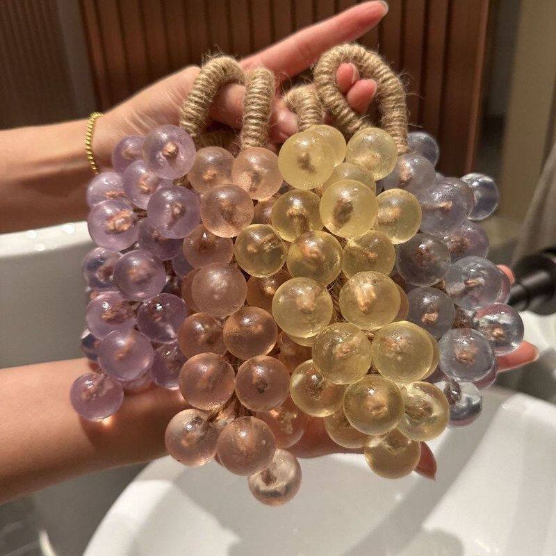 手工皂生日礼物男女朋友香熏皂青提水晶葡萄挂件皂送洁面透明沐浴