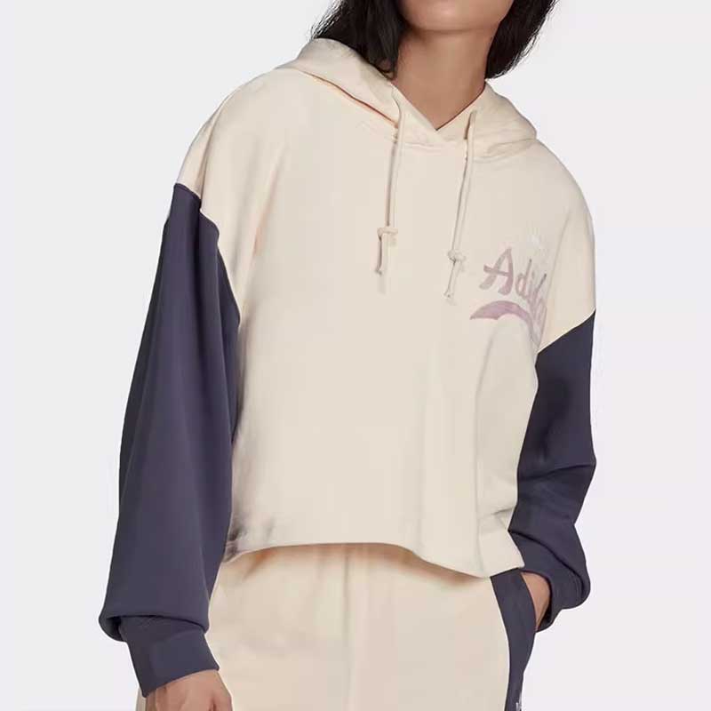 Adidas/阿迪达斯正品三叶草HOODIE新款女子连帽衫套头卫衣 HD9782