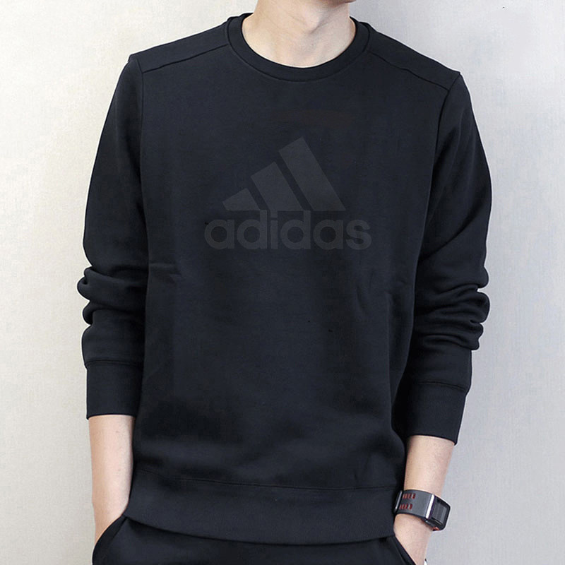 Adidas圆领卫衣男2025春季新款运动服休闲长袖外套套头衫HY5828
