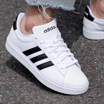 阿迪达斯男鞋女鞋夏季新款皮面复古小白鞋简约网球低帮情侣板鞋女