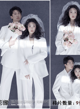 影楼室内新韩式光影婚纱照情侣照样片样版样照S776