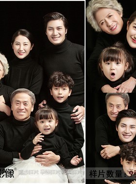 影楼全家福家庭照大合影样片样照样版下载S577