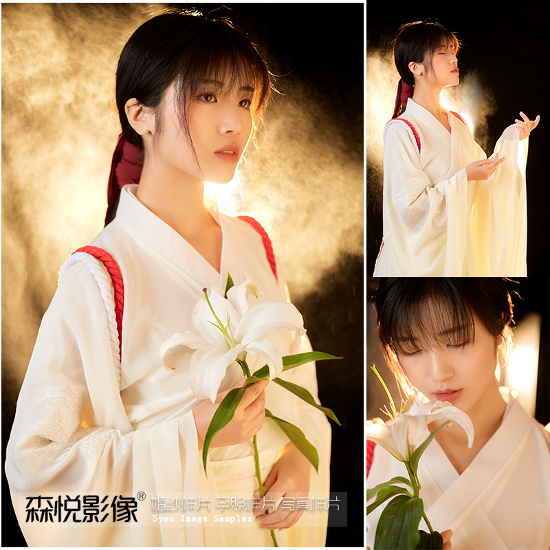 影楼工作室内景肖像艺术照暖色光影摄影个性写真样图样片样照s73