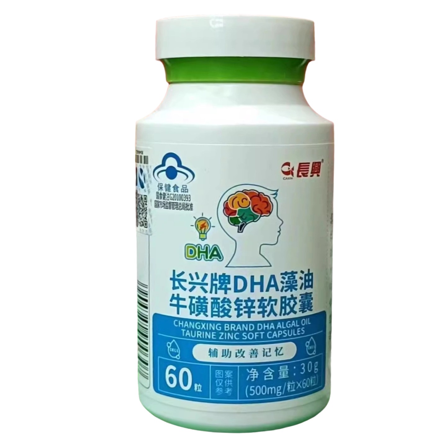长兴牌DHA藻油牛磺酸锌软胶囊