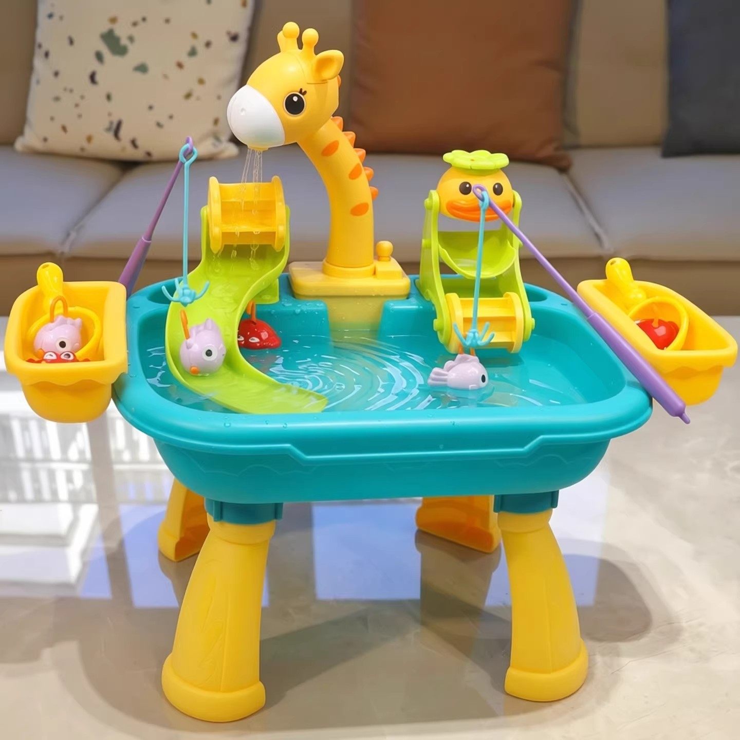 儿童水上乐园玩水戏水神器电动钓鱼玩具婴儿宝宝戏水桌男孩女孩子
