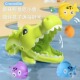 儿童浴室洗澡戏水玩具大鳄鱼吃小鱼游戏创意益智夏天浴缸玩水玩具