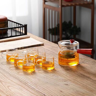 耐高温玻璃过滤泡茶壶养生壶侧把茶壶煮茶器花茶壶茶具套装冲茶器
