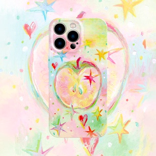艺术小清新苹果手机壳适用iPhone17promax苹果16菲林13水果14小米15油画oppo华为mate70荣耀P80红米vivox200s