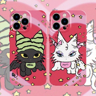 亚古早千禧小猫手机壳适用iPhone17promax苹果16菲林13情侣14小米15粉色oppo华为mate70荣耀P80红米vivox200s