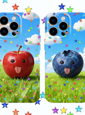 y2k千禧蓝莓水果手机壳适用iPhone17promax苹果16菲林14一加13小米15情侣oppo华为mate70荣耀P80红米vivox200