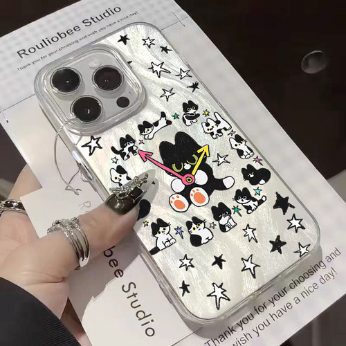 小猫时钟~千禧风羽纱手机壳