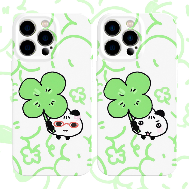 好运常在~四叶草幸运情侣手机壳